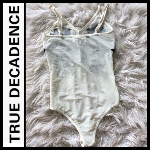NWOT ASOS True Decadence Petite Sheer Bodysuit - Picture 6 of 9